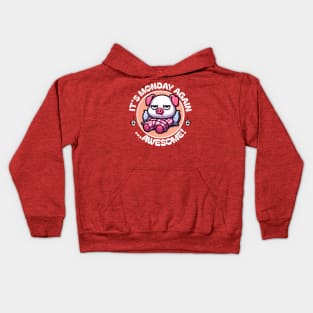 Funny Grumpy Pig Monday Blues Kids Hoodie